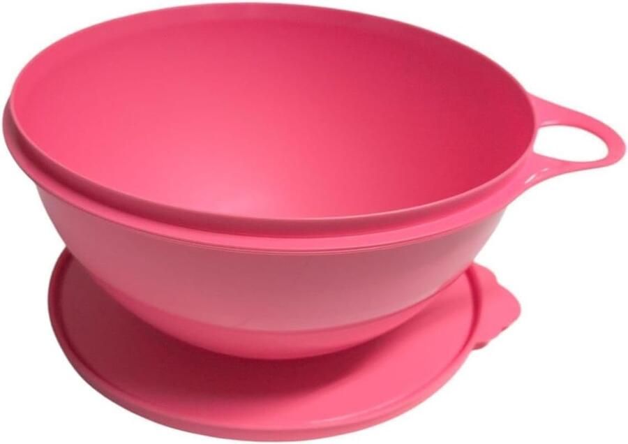 Mengkom met Deksel Slakom Gistdeeg Bakken en Salades Vaatwasmachinebestendig Magnetronbestendig 25x15 cm 5 Liter Roze
