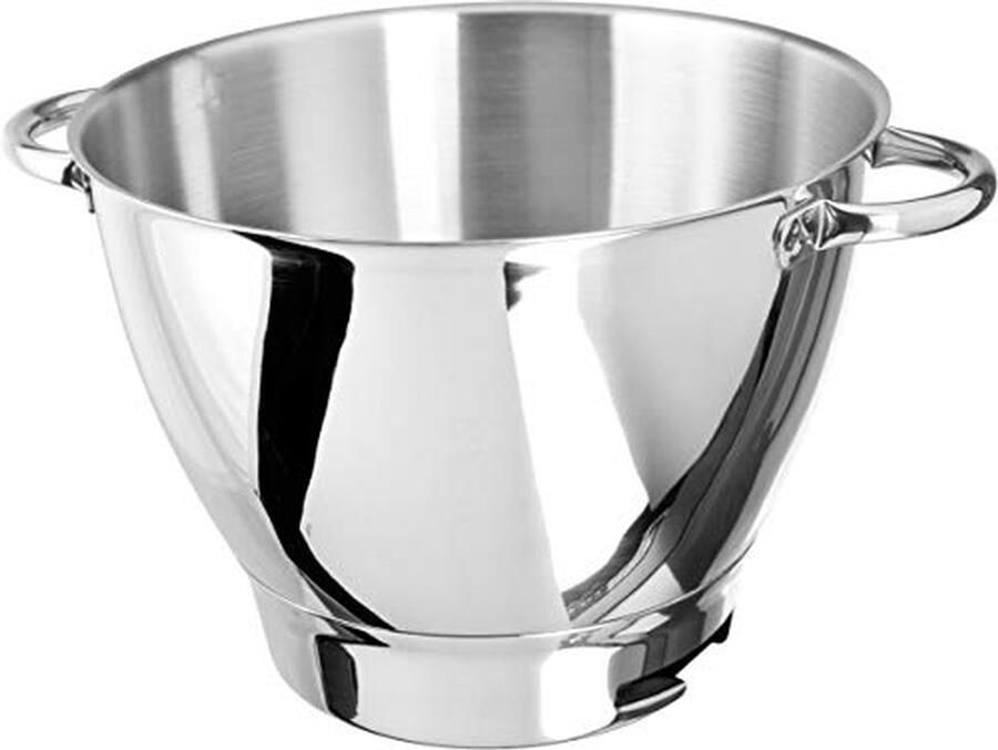 Mengkom Roestvrij Staal Beslagkom Keukenmachine Bakken en Koken Met Handgrepen 4.6L Zilver