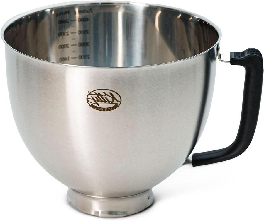 Mengkom RVS Bakkerij Kom Culinaire Bereidingen Geëtste Maatverdeling 4.8 Liter Gefineerd Staal