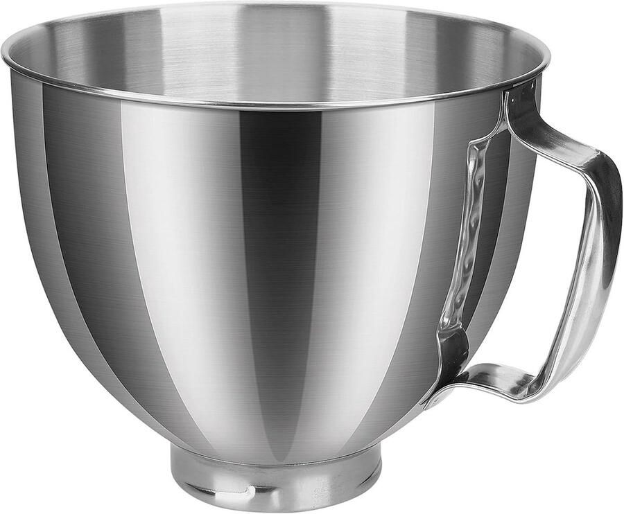 Mengkom voor KitchenAid 4.5-5 Quart Tilt-Head Stand Mixers Artisan & Classic Series van MMOBIEL 5 QT RVS met Handvat – Mengkom Vervanging Vaatwasmachinebestendig