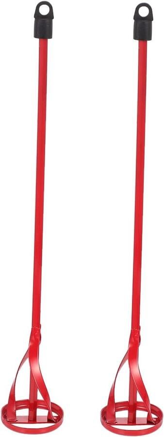 Mengstokken Set Verf Mixer Materiaalmengen Hoog Koolstofstaal 40x6cm Rood