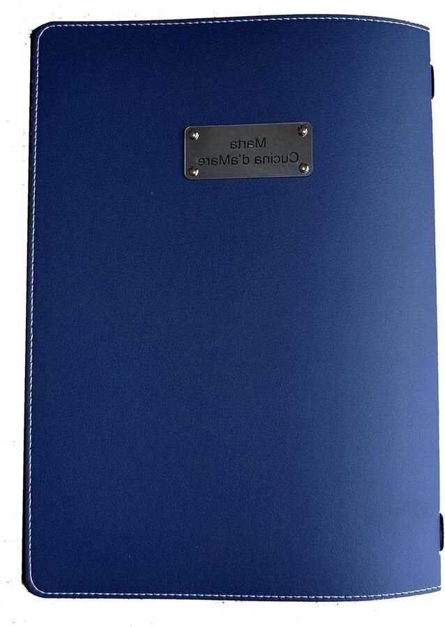 Menu A5 Set Pub Bar Horeca Presentatie Gepersonaliseerd Etiket 24 Stuks Blauw