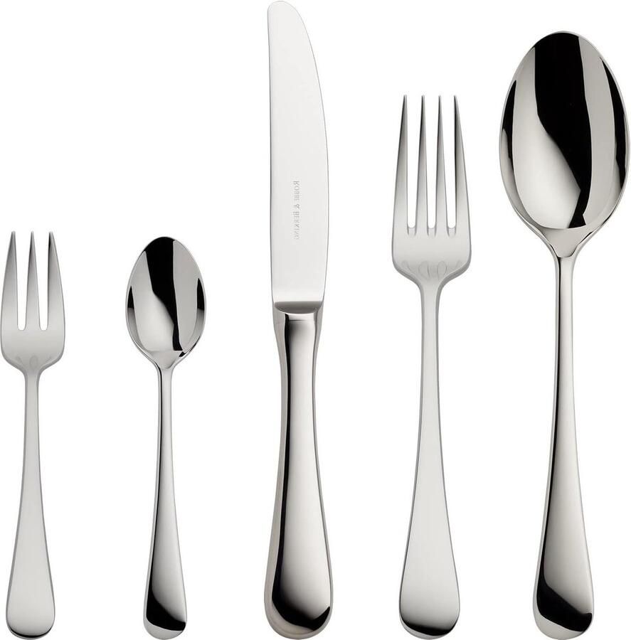 Menu bestekset 5-delig servies Eettafel decoreren 18 8 roestvrij staal 5 stuks Zilverkleurig