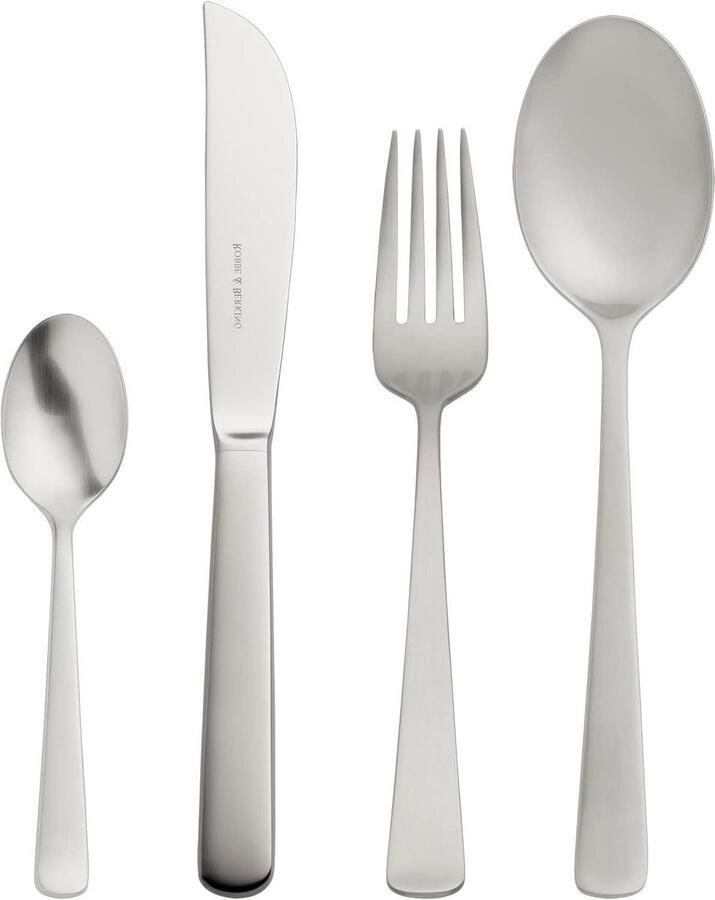 Menu Bestekset Eetbestek Set Tafeldekken Mat Geborsteld 4 Delig Zilver