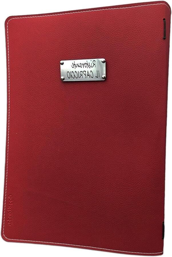 Menu Sets Gepersonaliseerde Menukaarten Restaurant Presentatie Kunstlederen Afwerking A4 Formaat Bordeaux Rood