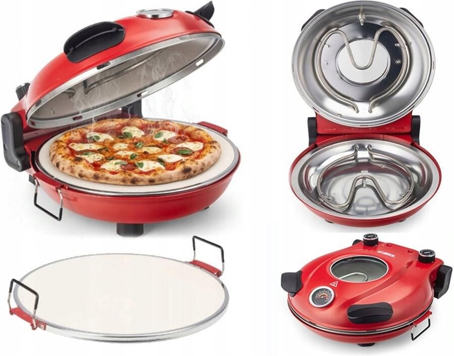 Merkloze Pizzaoven 420°C 1200W Perfecte Pizza in Minuten