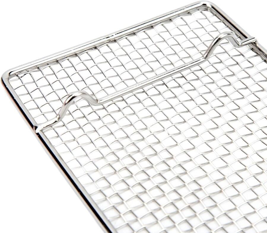 Mesh Rack Roestvrij Roestvrijstalen Grill Rooster voor BBQ -bakken met Oliescheidingsontwerp Geschikt voor Japanse Gerechten Maken - Foto 2