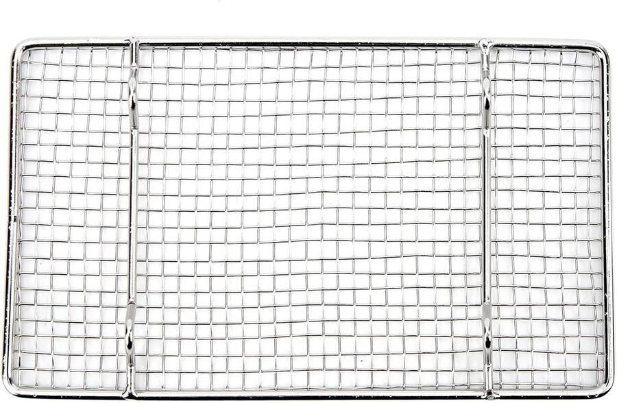 Mesh Rack Roestvrij Roestvrijstalen Grill Rooster voor BBQ -bakken met Oliescheidingsontwerp Geschikt voor Japanse Gerechten Maken