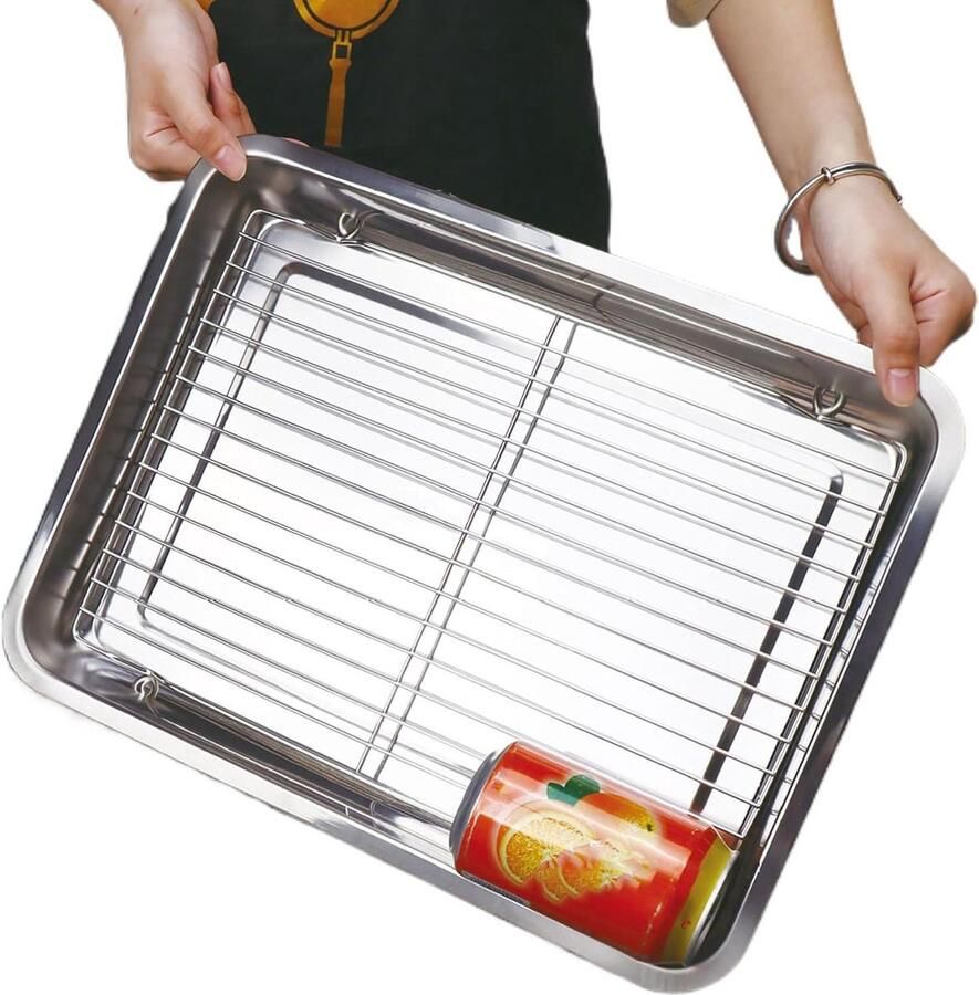 Metalen Bakplaat Bakaccessoires Oven Koekjes Brood Maken Anti-vervormingstechnologie 40 x 30 cm Zilverkleurig