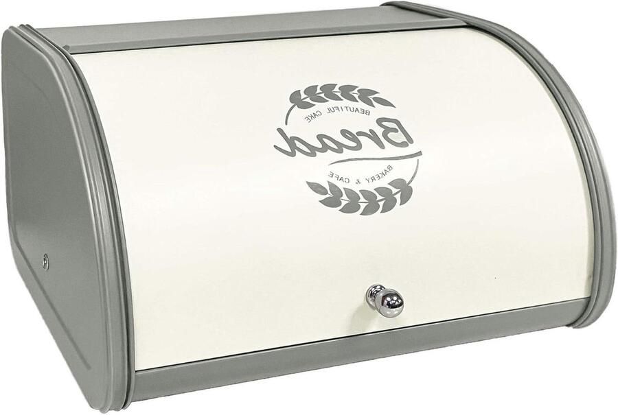 Metalen Brooddoos Keuken Opberger Brood Vers Houden Roestvrij Staal 10 Liter Capaciteit Grijs