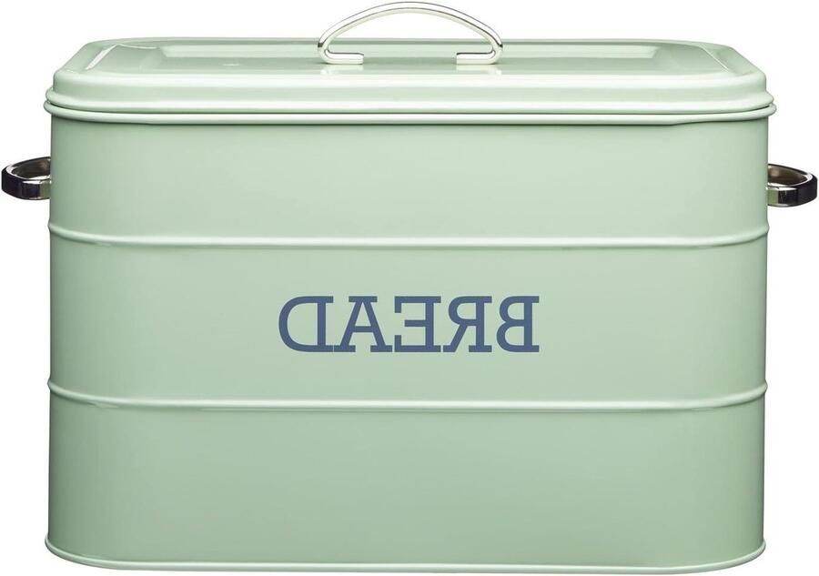 Metalen Broodtrommel Brooddoos Keuken Brood Vers Houden Vintage Stijl 34 x 21.5 x 25 cm