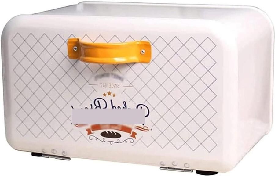 Metalen Broodtrommel Brooddoos Keuken Opslag Brood Vers Houden Ruim Compact Ontwerp 355x215x215cm Wit