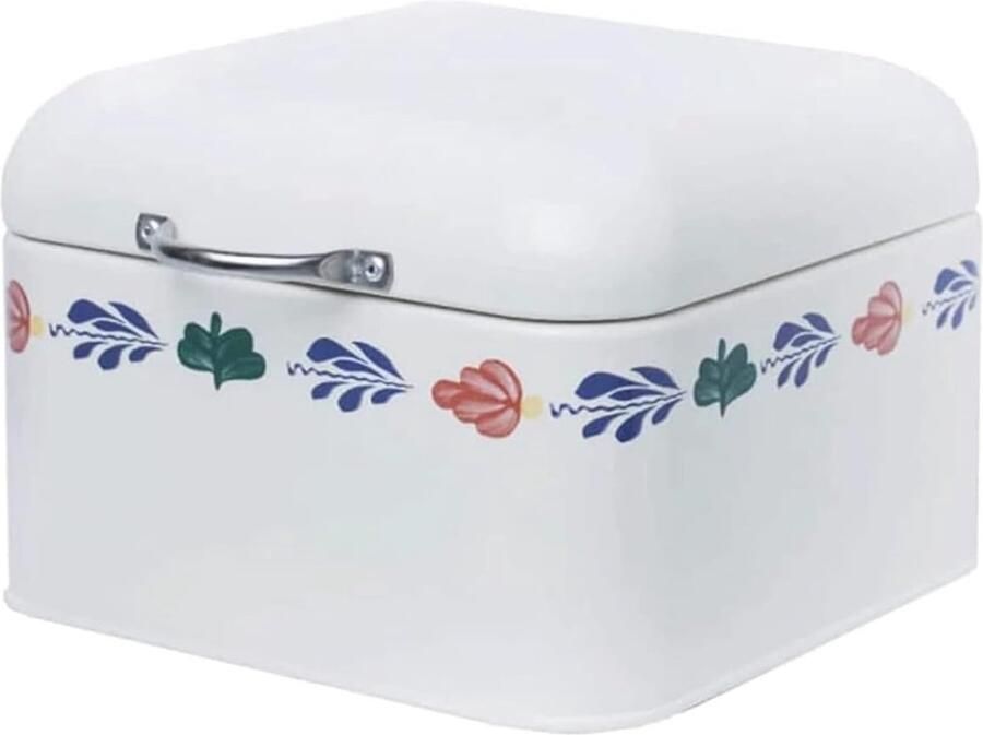 Metalen Broodtrommel Broodhouder Keuken Brood Vers Houden Verdikte Opslag 20x20x13.5cm Eenvoudig Patroon