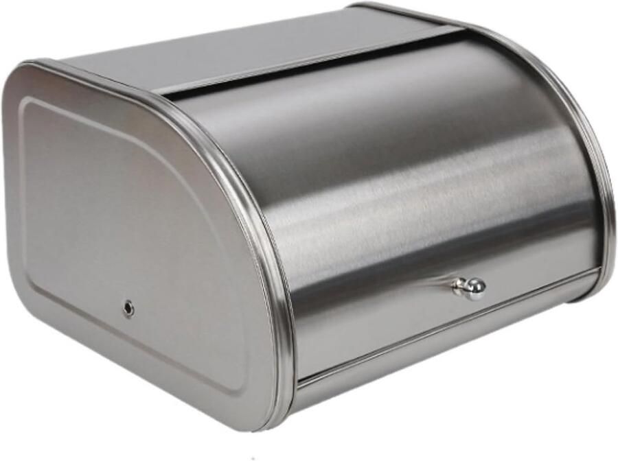 Metalen Broodtrommel Keuken Opslag Brood Vers Houden Stijlvol Boerderij Design 30x27x17.8cm Frosted
