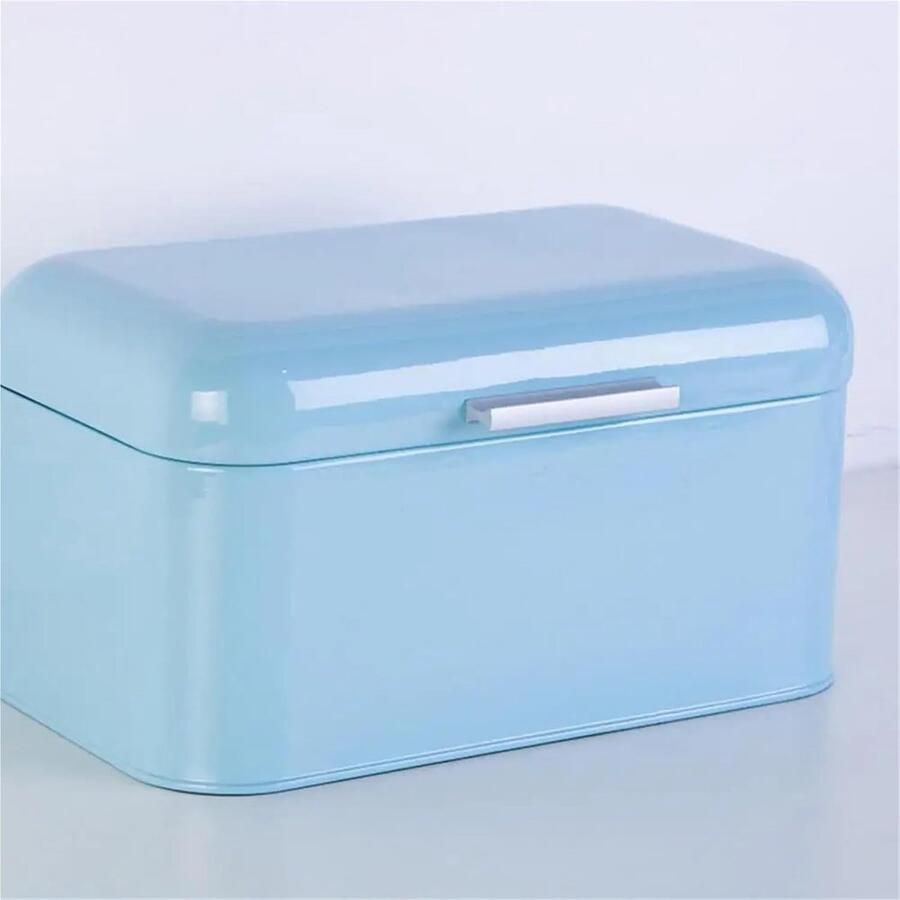 Metalen Broodtrommel Opbergdoos Brood Keuken Opslag Grote Capaciteit 305 cm Lengte Zwart