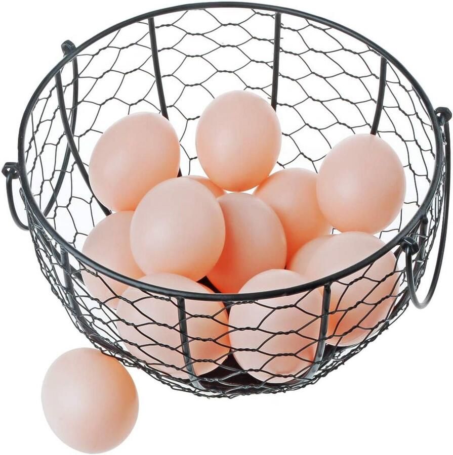 Eier Mand Houder Organizer Keuken Opslag Ruimtebesparend Ontwerp 24 Eieren Capaciteit Zwart