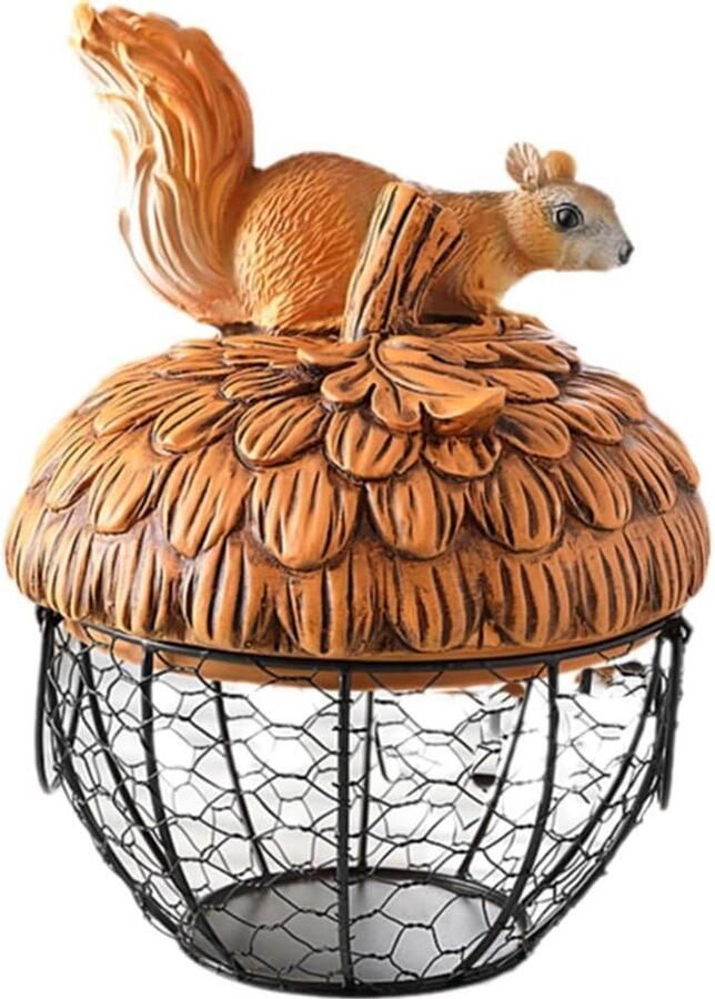 Metalen Eierkorf met Deksel voor het Verzorgen en Bewaren van Verse Eieren