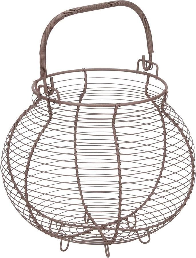 Metalen eiermand Opbergmand Keuken organiseren Verstelbare hoogte Diameter 25 cm Metallic