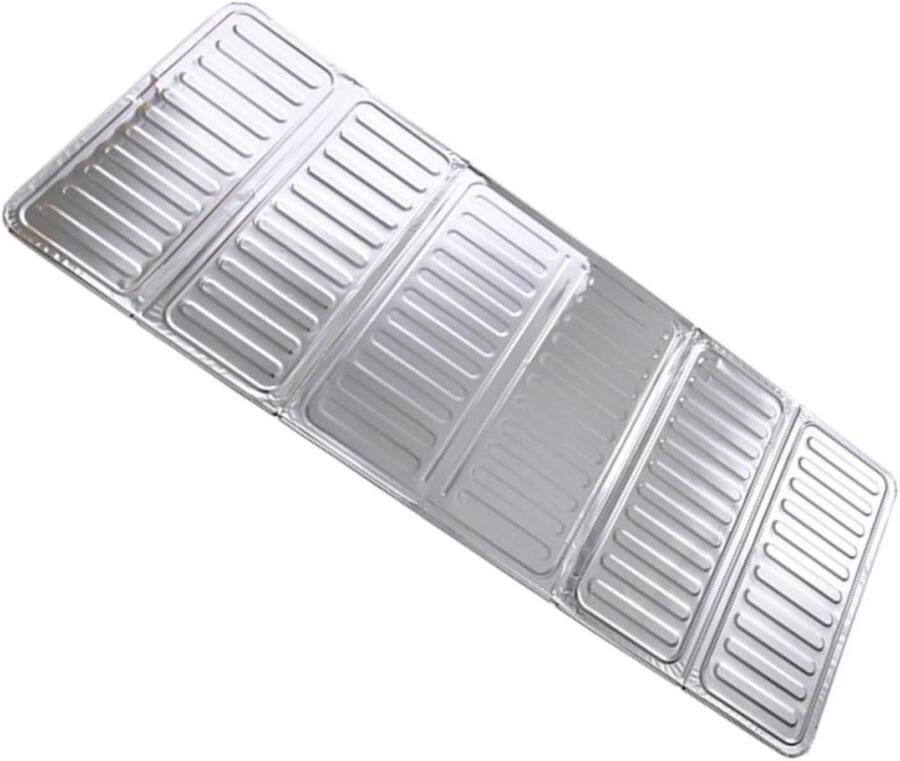 Metalen Gasschot Spatbord Kookplaat Vetvrije Keuken Opvouwbaar Ontwerp 33x12 cm Zilver