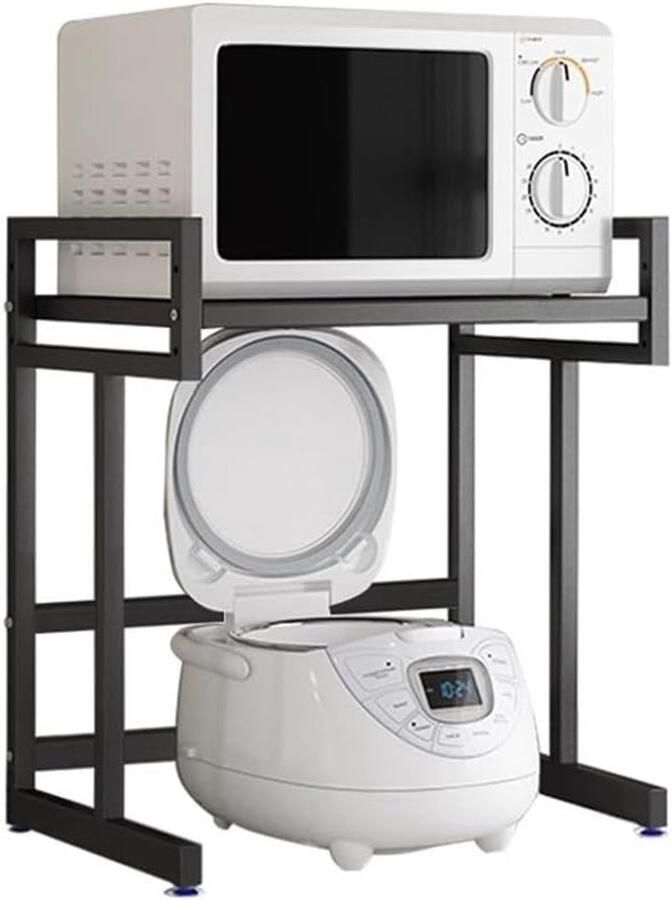 Metalen Magnetron Stand Keukenrek Keuken Opslag Stalen Heavy Duty 36x36x60cm Zwart