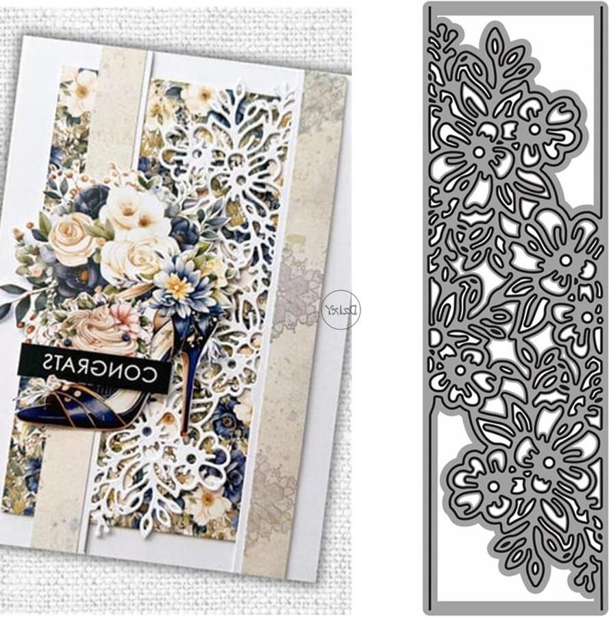 Metalen Snijmal Bloemen Stans Kaarten Maken Koolstofstaal Materiaal Verschillende Maten Zilver