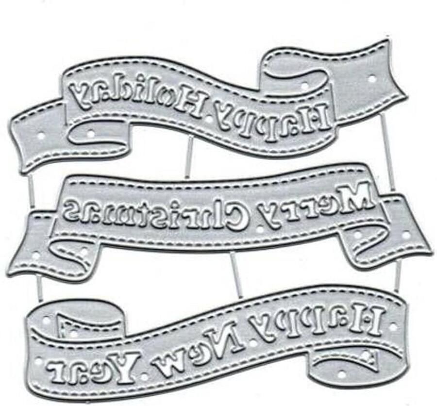 Metalen Snijmallen Kerst en Nieuwjaar voor Kaarten Maken en Scrapbooking