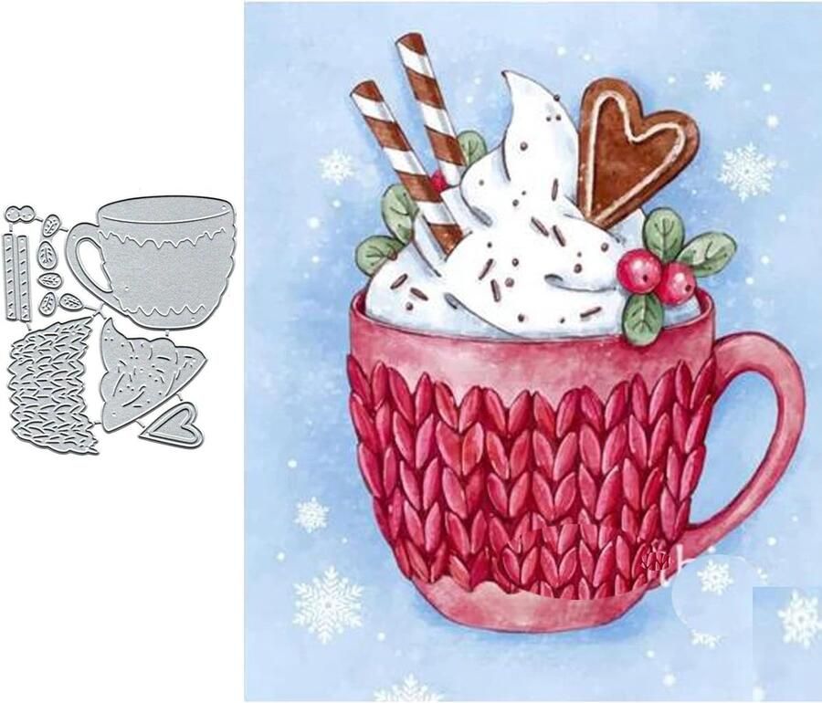 Metalen Snijmallen Kerst IJscrème Hart Sneeuwvlok voor Scrapbooking en Kaarten Maken