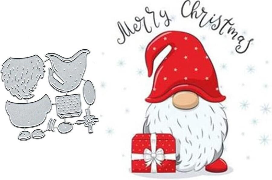 Metalen Snijmallen Kerstmis Thema Cadeaubox Stukken voor Kaarten Maken en Knutselen