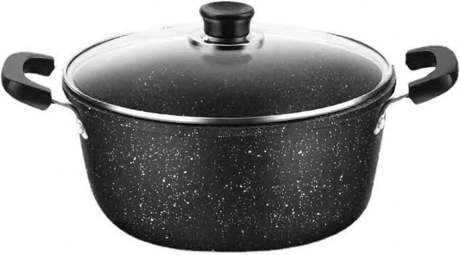 Metalen soeppan Stoofpan Familie maaltijden Verdikte behuizing 22 cm Zilver