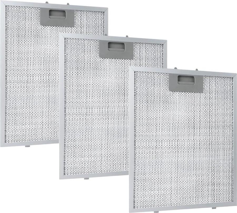 Metalen Vetfilter 3 Stuks 320x260mm Universeel Keuken Afzuigkap Motorkap