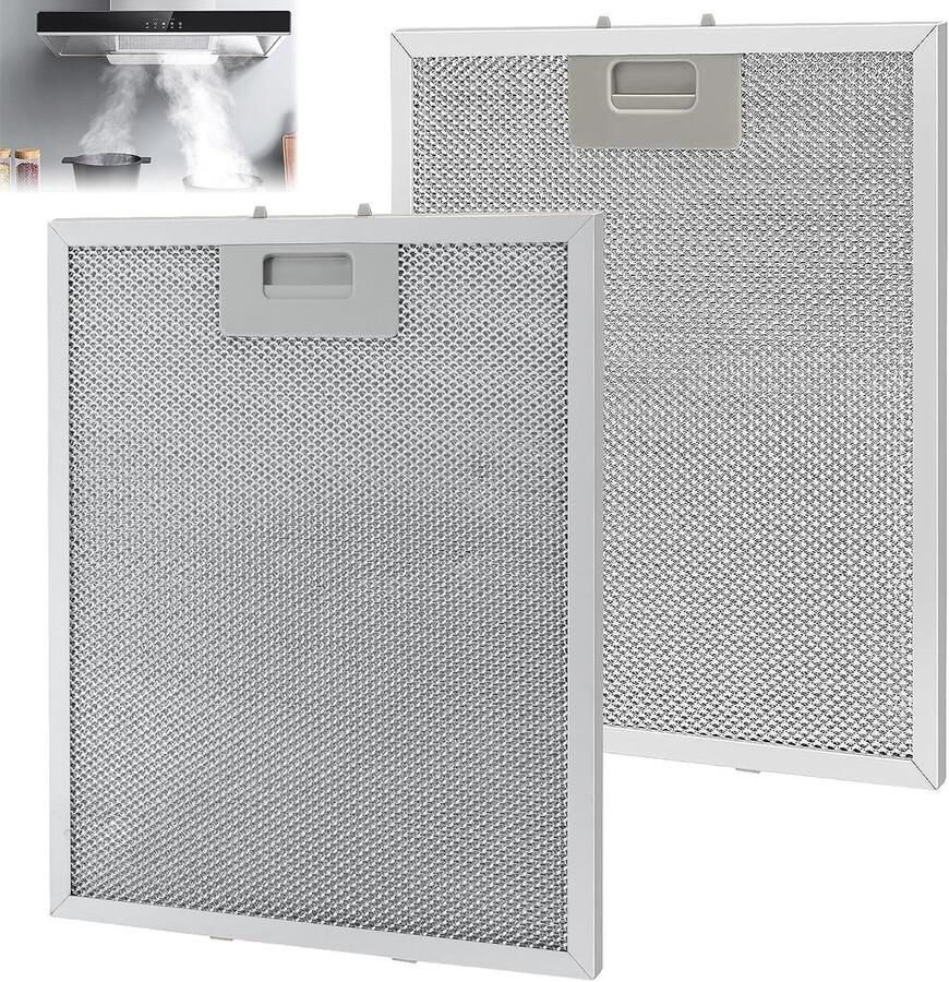 Metalen Vetfilter voor Afzuigkap Aluminium 32 x 26 cm 5-Laags Filter Universeel Vervangfilter