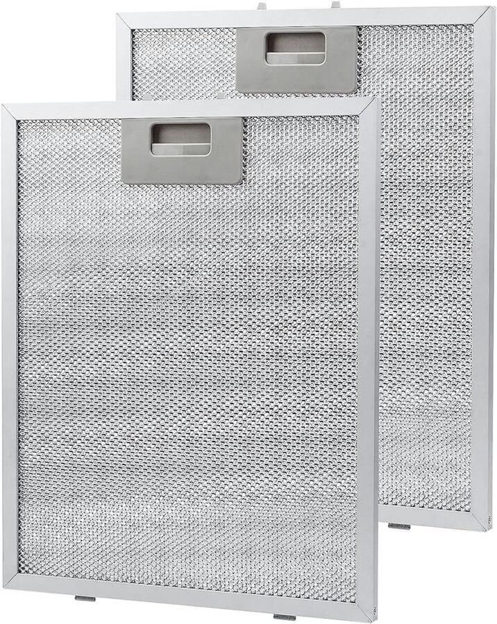 Metalen vetfilters 2 stuks aluminium vetfilters vervangingsfilters 5 lagen geschikt voor afzuigkappen