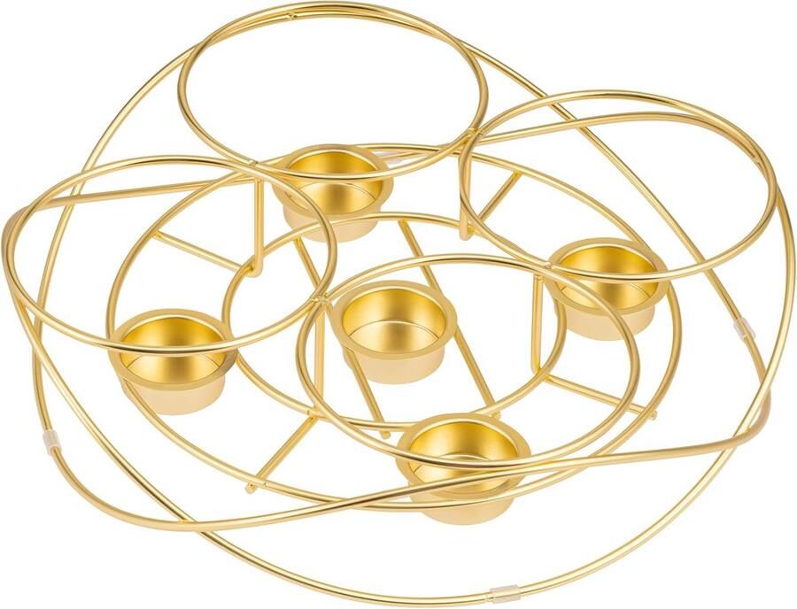 Metalen Voedselwarmer met 5 Theelichtjes voor Warmhouden van Gerechten