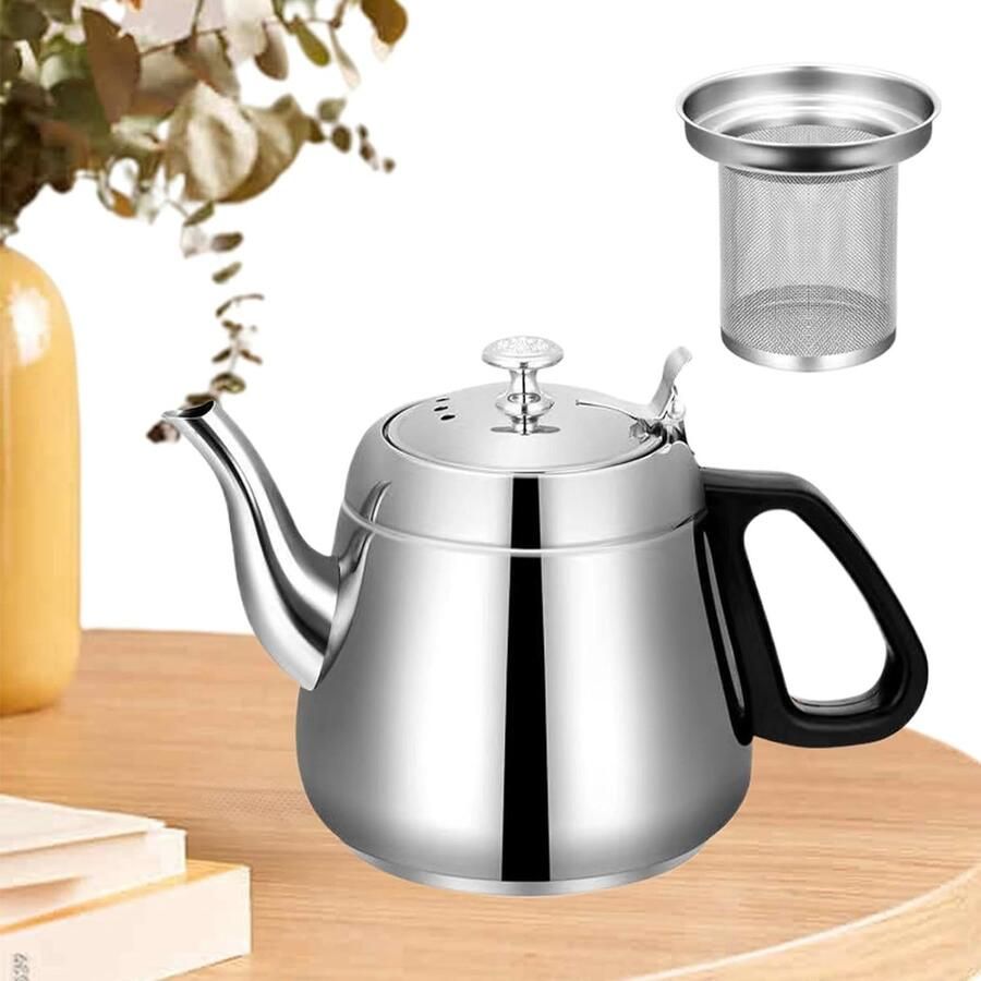 Metalen waterkoker Grote ketel Thee zetten Inclusief theezeefje 15 liter
