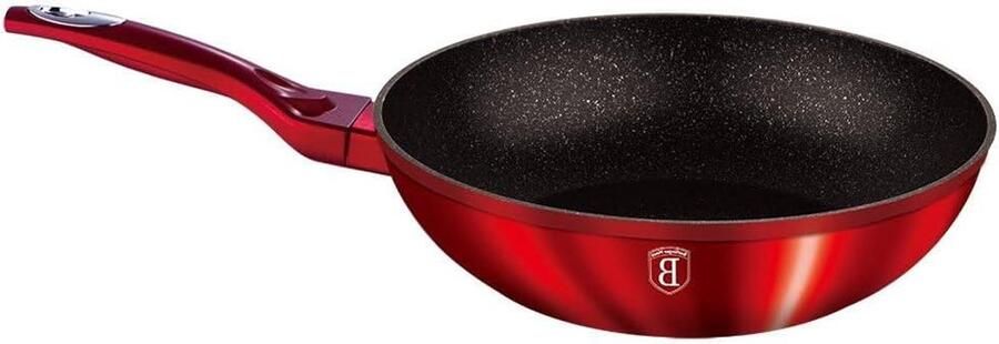 Metallic Wok Roerbakpan Lekker Koken Ovenbestendig 28 cm Bourgondië