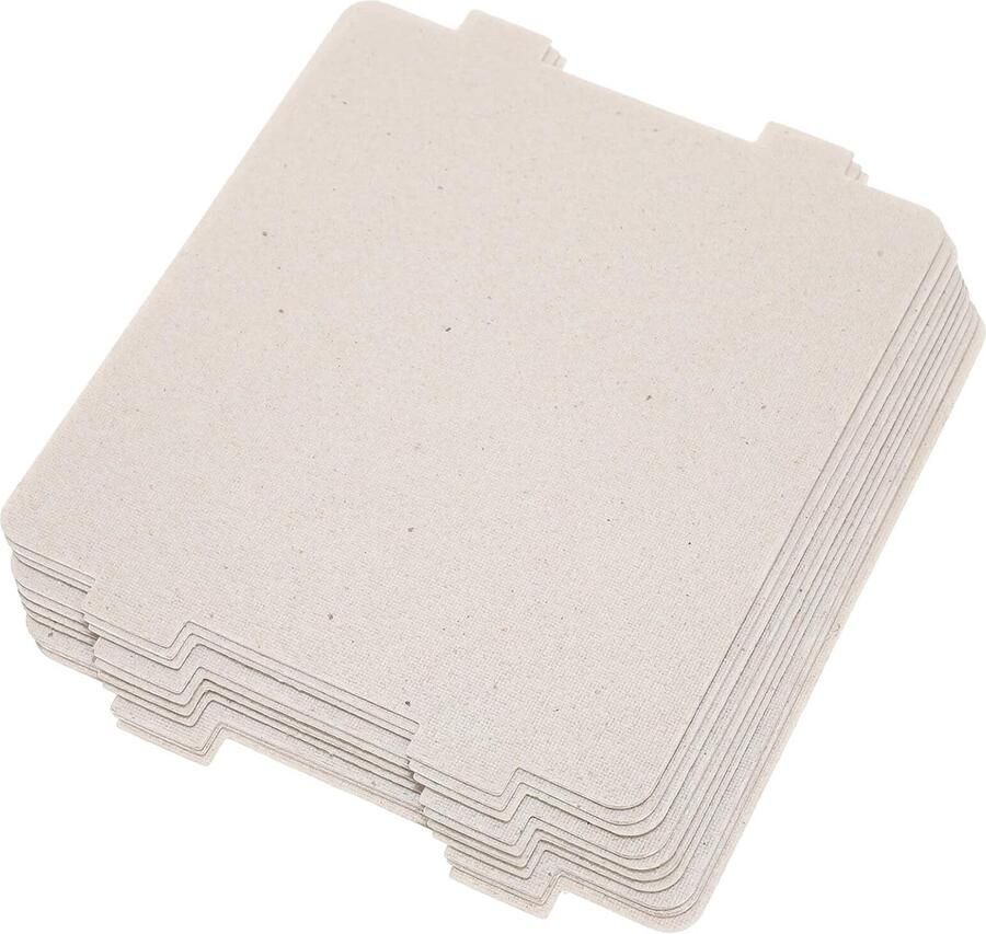 Mica Platen Oven Onderdelen Magnetron Reparatie Hittebestendig Materiaal 11.8 x 10 cm Beige