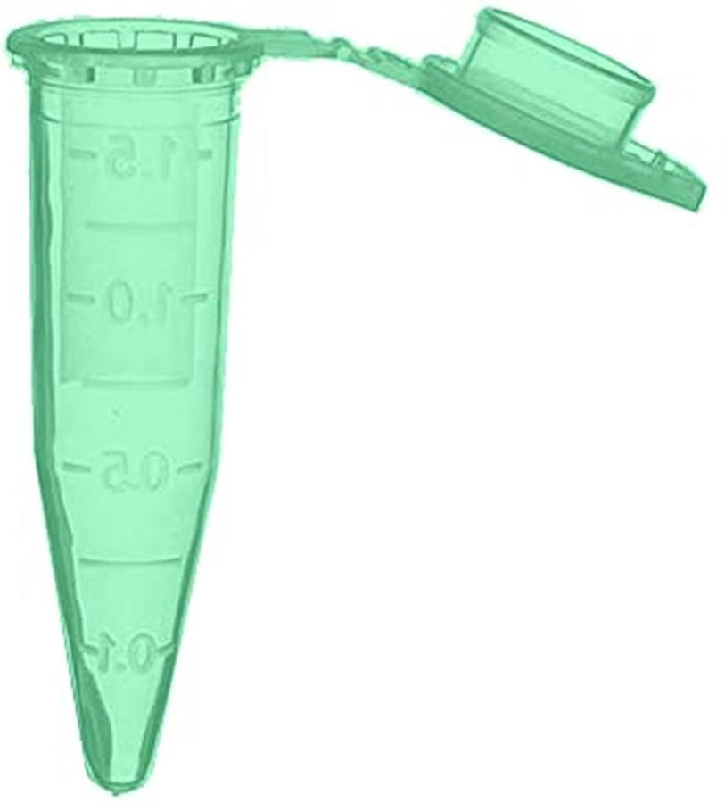 Microcentrifuge Buizen Reageerbuizen Sample Flesje Laboratorium Monsternames Autoclaveerbaar Polypropyleen 1.5ML 500 STKS Groen