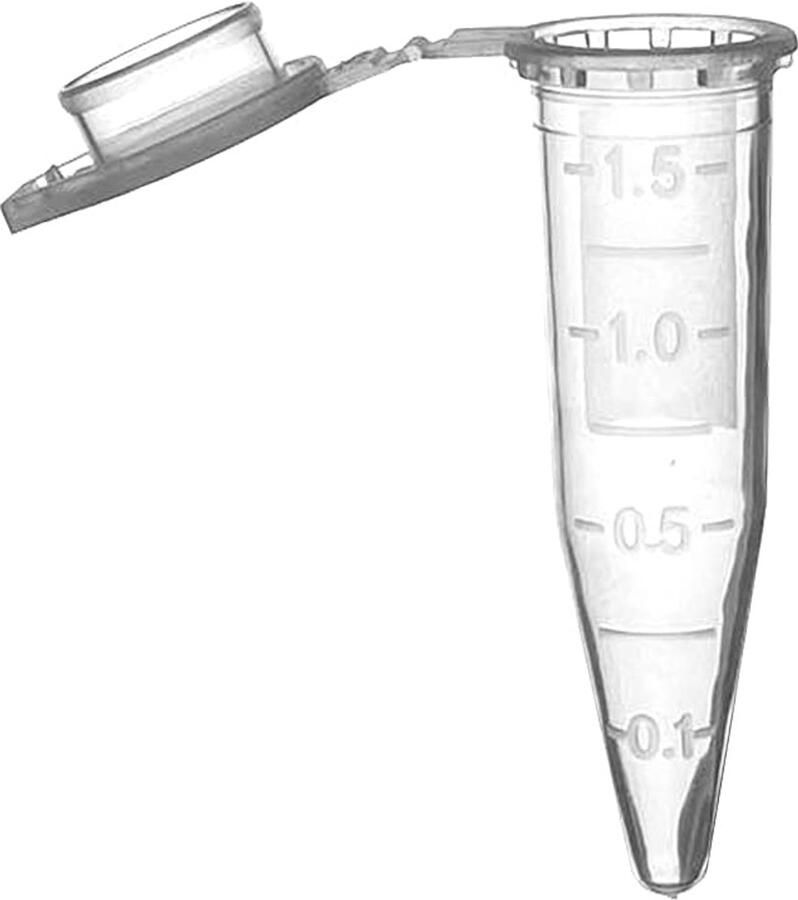 Microcentrifugebuizen Reageerbuisjes Flesjes Laboratorium Werk Afgestudeerd en Autoclaveerbaar 1.5 ML Duidelijk