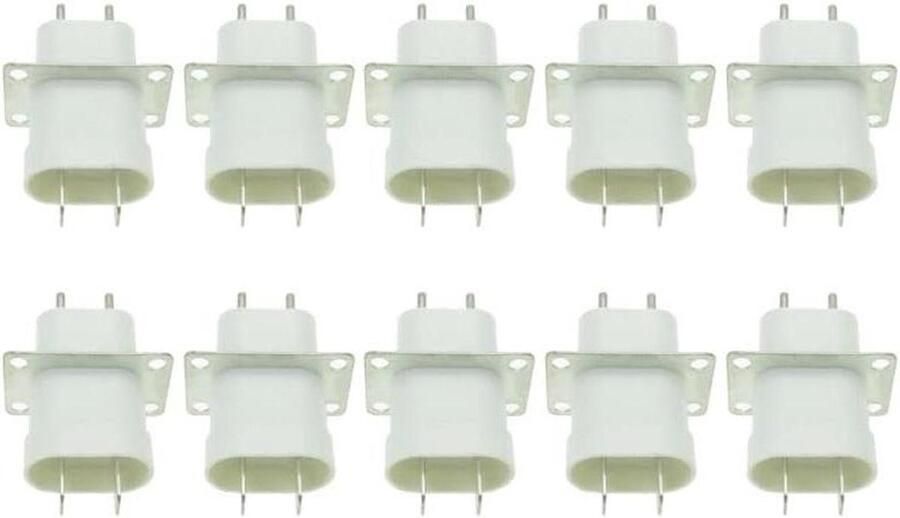 Microgolf Oven Onderdelen Stekkers Adapters Apparaat Reparatie Vier Pin Sockets 10 Stuks Wit