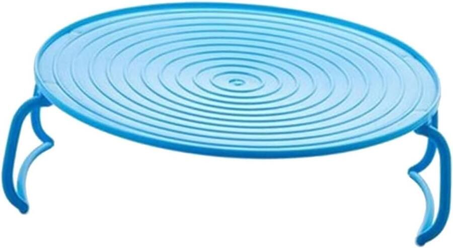 Microgolf Stoomrek Rijststomer Tray Gezamenlijk Verwarmen Inklapbaar Ruimtebesparend 8.3 x 23.5 x 8.3 cm Blauw