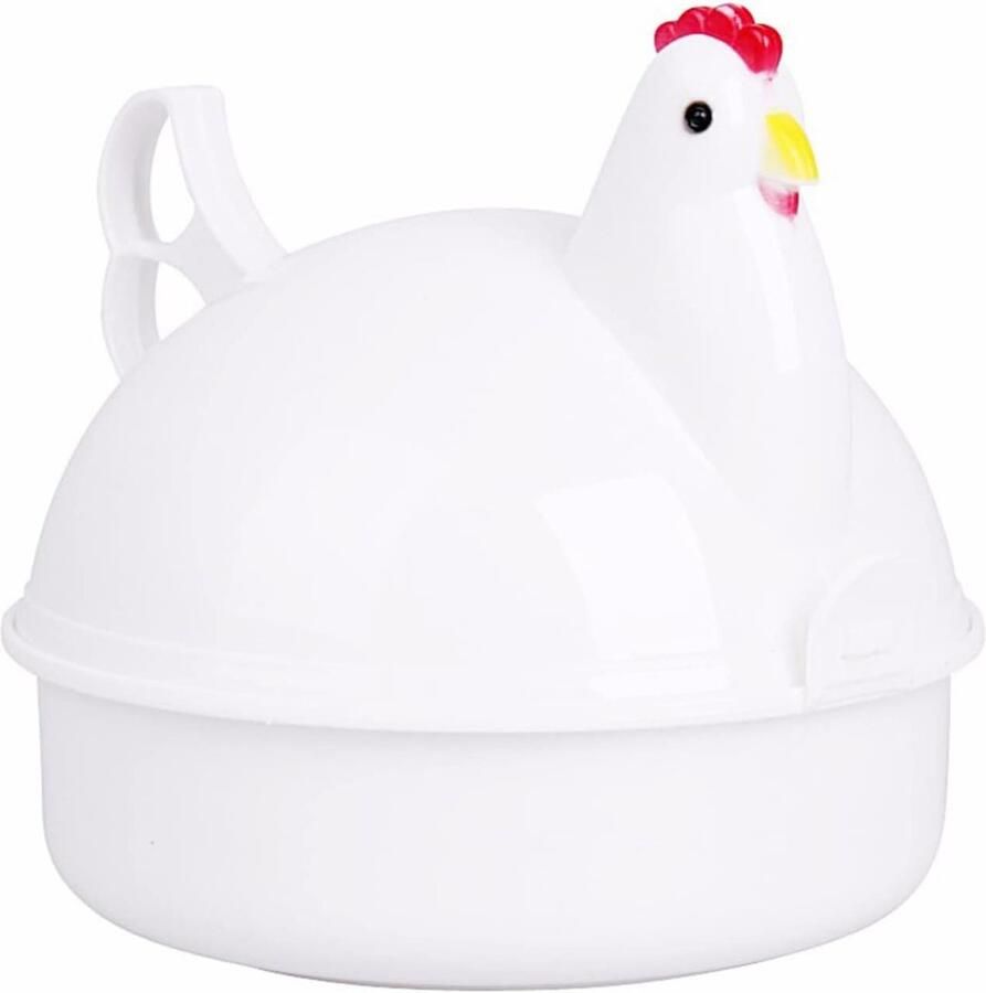 Microwave Egg Cooker Chicken Shaped Fast Egg Cooker 4 Eggs Electric Egg Cooker Safe Kitchen Egg Cooker Steam Gadgets Eubeisaqi