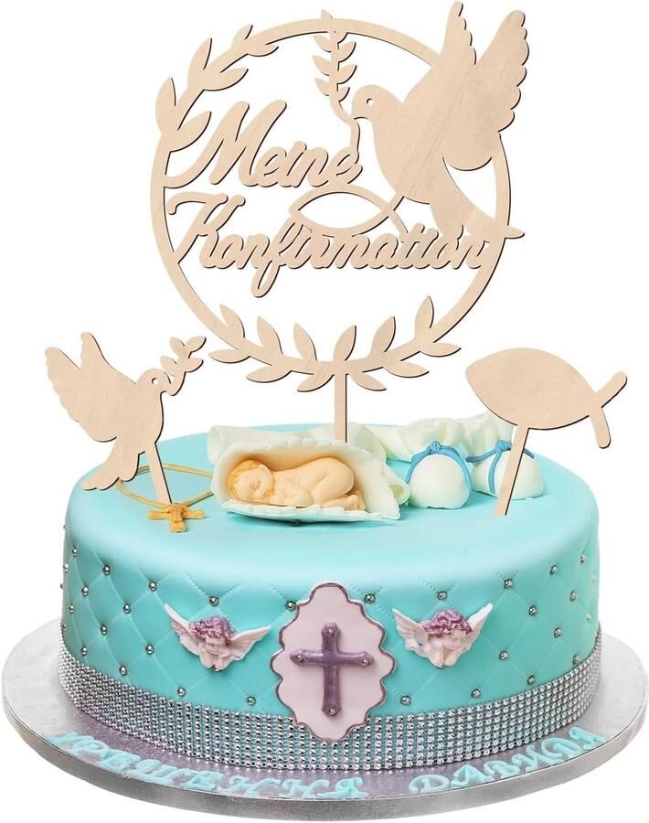 Mijn vormsel taartdecoratie vormsel duif vis taartdecoratie vormsel voor het vormsel taartdecoratie houten taarttopper vormsel taartdecoratie voor meisjes en jongens