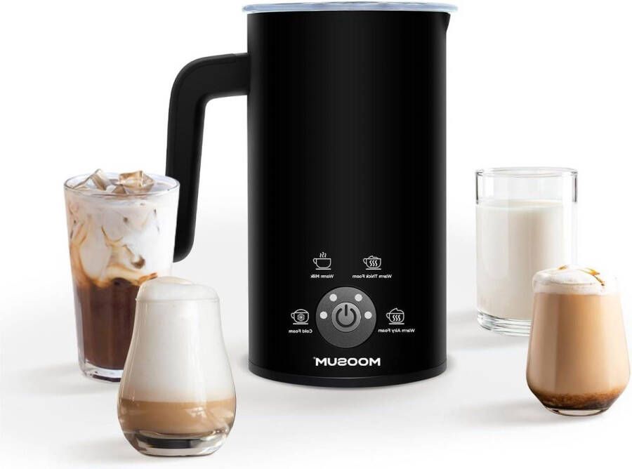 Milk Frother 4-in-1 Electric for Hot-Cold Milk 300ml with Non-Stick Coating