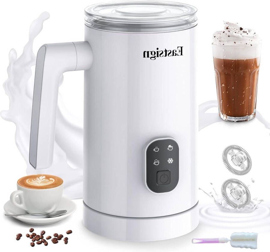 Milk Frother Electric Milk Frother and Steamer for Coffee Hot and Cold Foam Maker Hot Chocolate Maker 12oz 350ml Latte Cappuccino Matchaerea