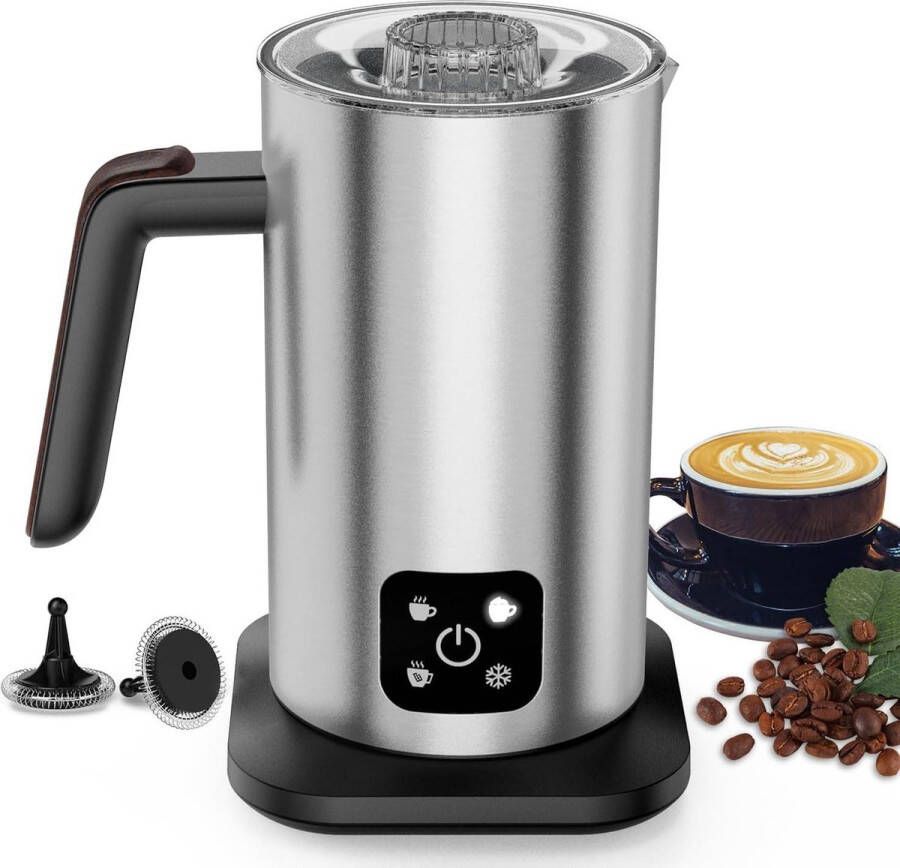 Milk Frother with 2 Whisk 4-in-1 Easy to Clean Auto Shut-Off for Cocoa Electric