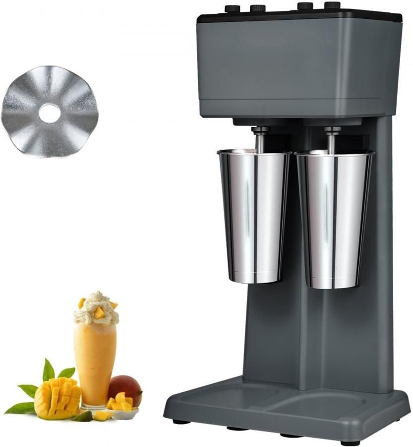 Milkshake Machine Dubbele Drinkmixer Vermogen 500 W 3 Snelheden 15000-21000 RPM 2x 820 ml RVS Bekers Voor Milkshakes & Eiwitshakes Cocktailmixer