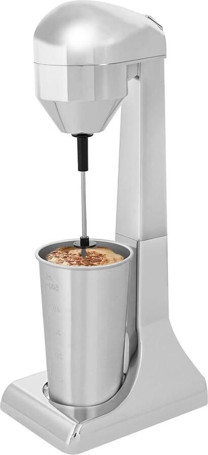 Milkshake Machine Staande Mixer Dranken Maken Twee Snelheden 500 ml Zilver