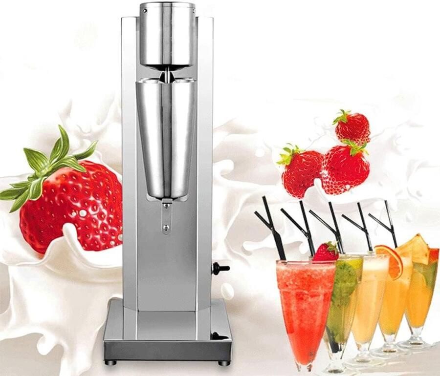Milkshake Maker Drankmixer Cocktailshaker Snelle Drankjes Maken Dubbele Schijf Mixer 650 ml Wit