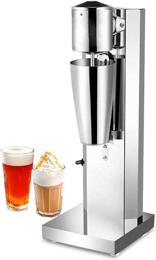 Milkshake Mixer Drankjes Blender Snelle Drankjes Maken Krachtige 180W Motor 650 ml Zilver