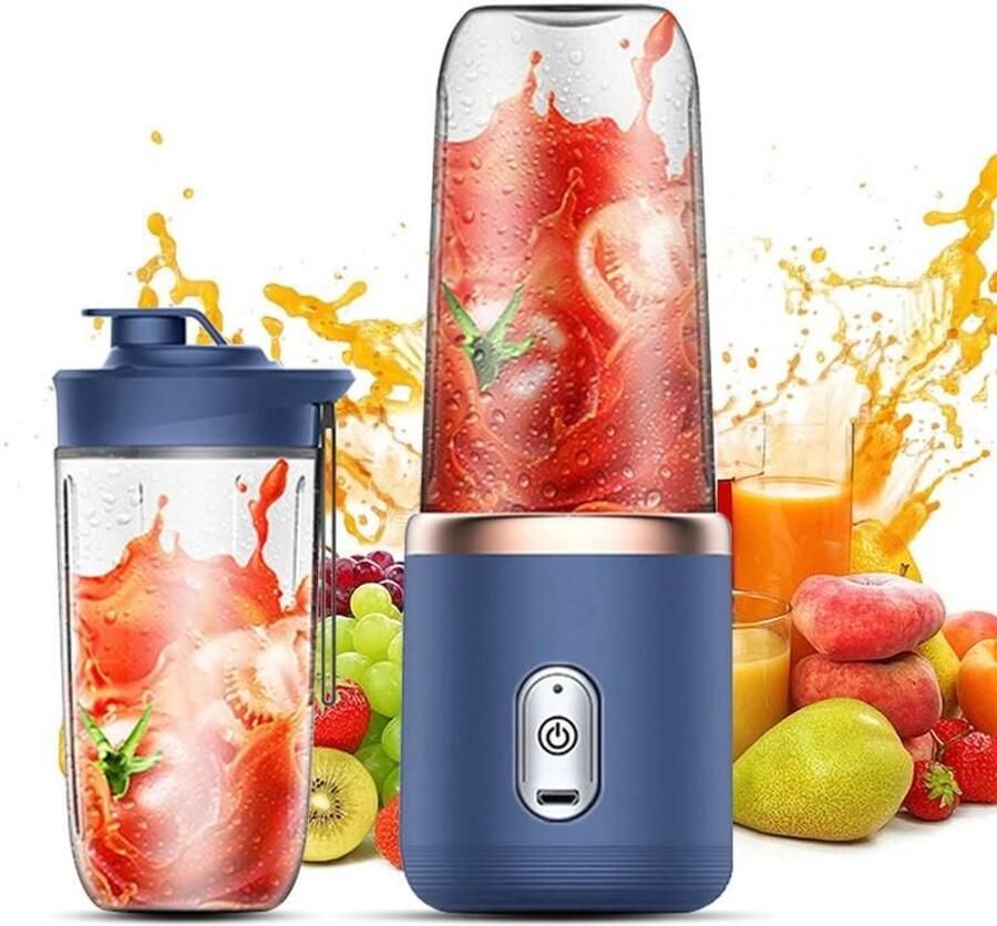 Milkshakemaker draagbare blender staande blender elektrische blender van 400 ml oplaadbaar via USB met mengbeker